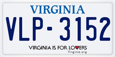 VA license plate VLP3152