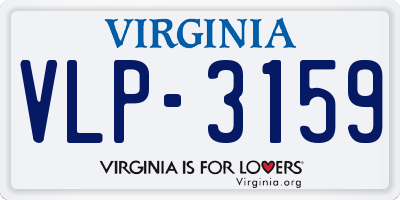 VA license plate VLP3159