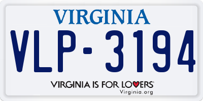 VA license plate VLP3194