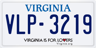 VA license plate VLP3219