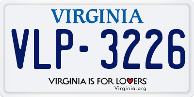 VA license plate VLP3226