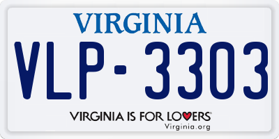 VA license plate VLP3303