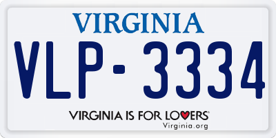 VA license plate VLP3334