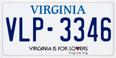 VA license plate VLP3346