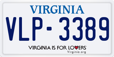 VA license plate VLP3389