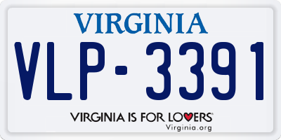 VA license plate VLP3391