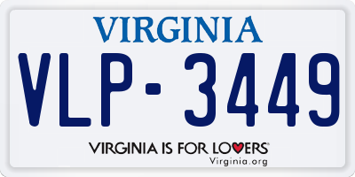 VA license plate VLP3449