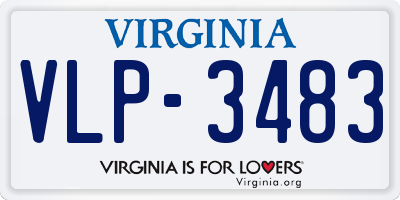 VA license plate VLP3483