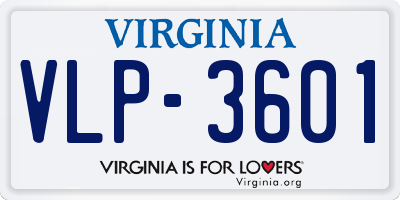 VA license plate VLP3601