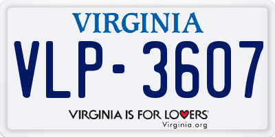 VA license plate VLP3607