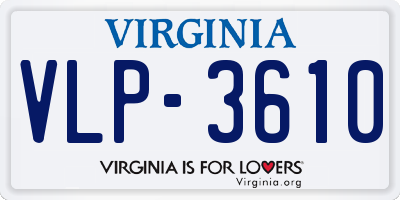 VA license plate VLP3610