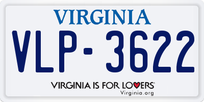 VA license plate VLP3622