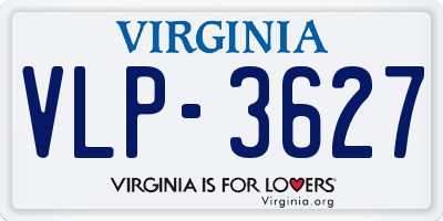 VA license plate VLP3627