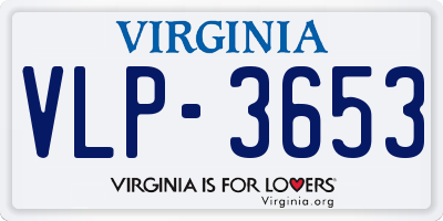 VA license plate VLP3653