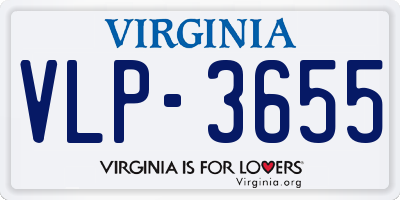 VA license plate VLP3655