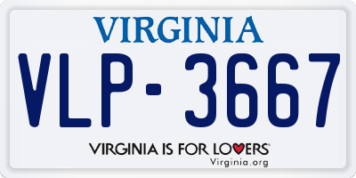 VA license plate VLP3667