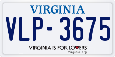 VA license plate VLP3675