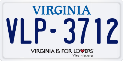 VA license plate VLP3712