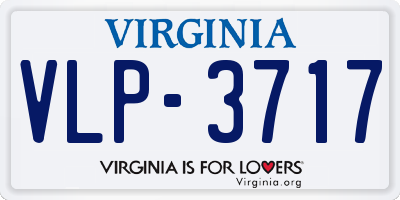 VA license plate VLP3717