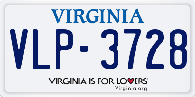 VA license plate VLP3728