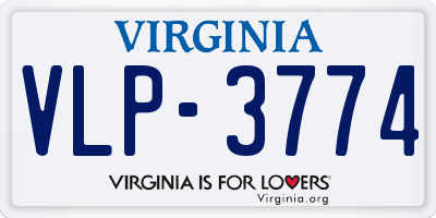 VA license plate VLP3774