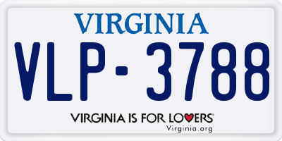 VA license plate VLP3788