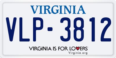 VA license plate VLP3812