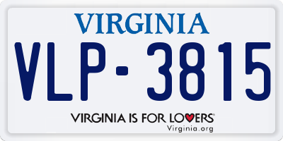 VA license plate VLP3815