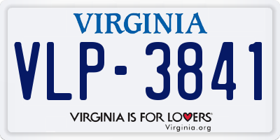 VA license plate VLP3841