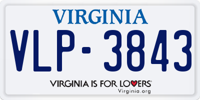 VA license plate VLP3843