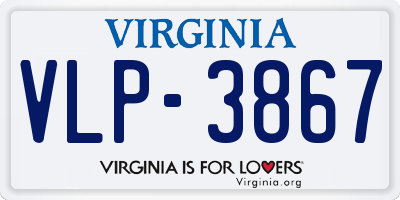 VA license plate VLP3867