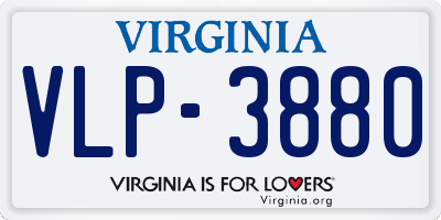 VA license plate VLP3880