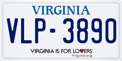 VA license plate VLP3890