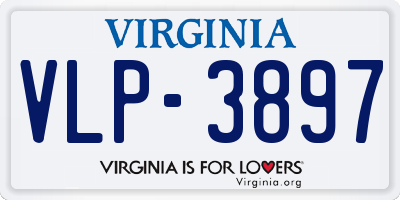 VA license plate VLP3897