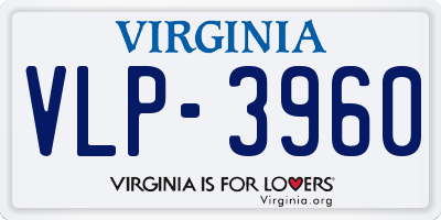 VA license plate VLP3960