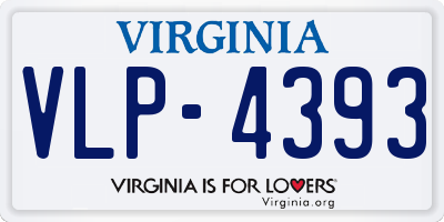 VA license plate VLP4393