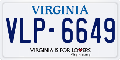 VA license plate VLP6649