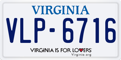 VA license plate VLP6716