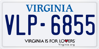 VA license plate VLP6855