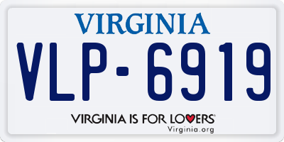 VA license plate VLP6919