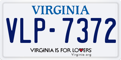 VA license plate VLP7372