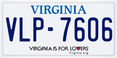 VA license plate VLP7606