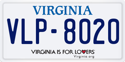 VA license plate VLP8020