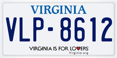 VA license plate VLP8612