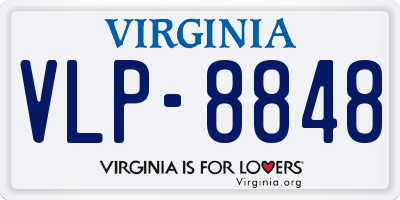 VA license plate VLP8848