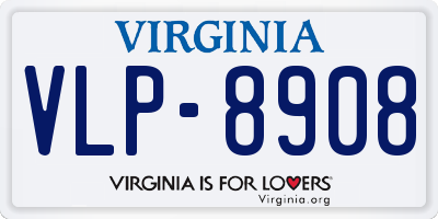 VA license plate VLP8908