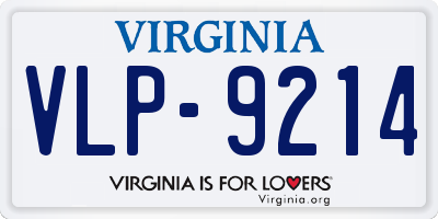 VA license plate VLP9214