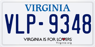 VA license plate VLP9348