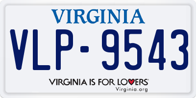 VA license plate VLP9543