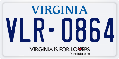 VA license plate VLR0864